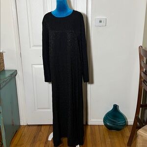 CP Shades Textured Black Maxi Dress Women’s Large